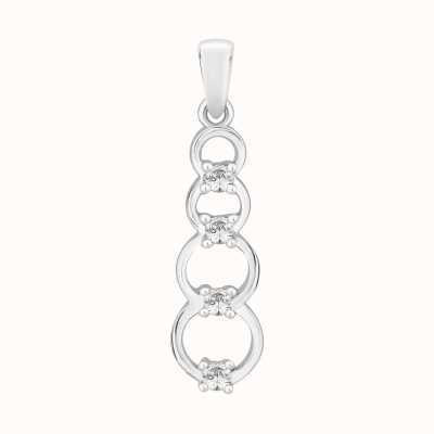 Perfection Crystals Four Graduating Rings Pendant (0.10ct) P4292-SK