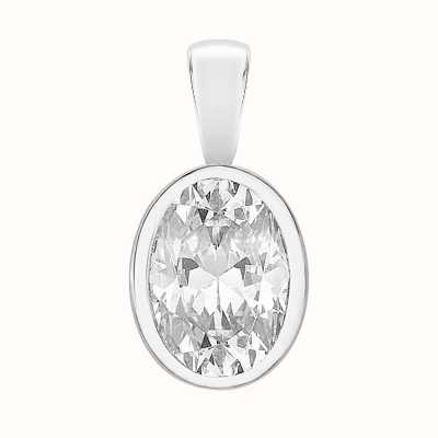 Perfection Crystals Single Stone Rubover Oval Cut Pendant (1.25ct) P5502-SK