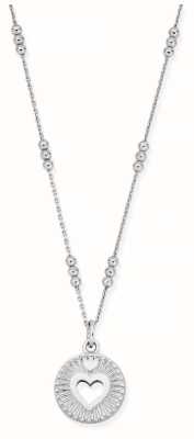 ChloBo Triple Bobble Chain Guiding Heart Necklace SNTBB3220