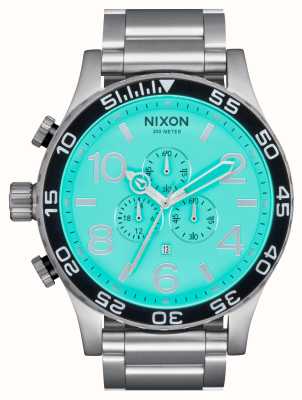 Nixon 51-30 Chrono | Turquoise Chronograph Dial | Stainless Steel Bracelet A083-2084-00