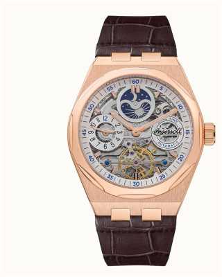 Ingersoll The Broadway | Automatic | Skeleton Dial | Brown Leather Strap I12904