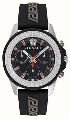 Versace GRECA ACTION CHRONO | Black Dial | Black Silicone Strap VE3J00222