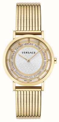 Versace NEW GENERATION | Silver Dial | Gold PVD Mesh Bracelet VE3M00522