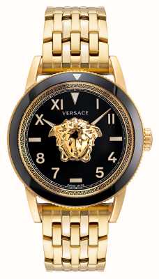Versace V-PALAZZO | Black Dial | Gold PVD Steel Bracelet VE2V00322