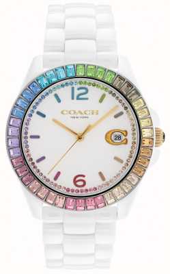 Coach Greyson Ceramic Rainbow Bezel Watch 14504019