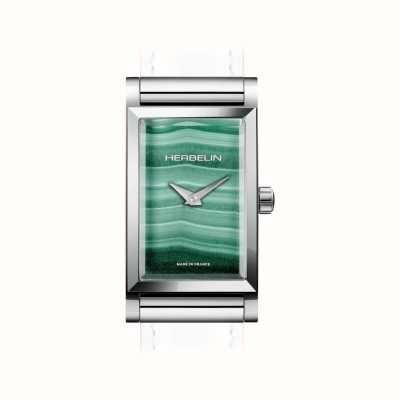 Herbelin Antarès Watch Case - Green Malachite Dial / Stainless Steel - Case Only H17444APS06