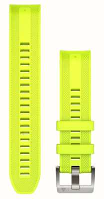 Garmin Quickfit® 22 MARQ Watch Strap Only - Amp Yellow Silicone Strap 010-13225-05