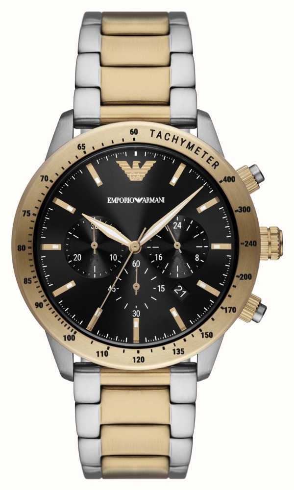 Emporio Armani Men's | Black Chronograph Dial | Two-Tone Stainless Steel  Bracelet AR11521 - First Class Watches™ AUS