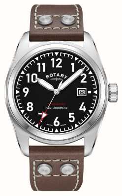 Rotary Commando | Black Dial | Brown Leather Strap GS05470/19