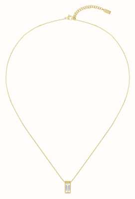BOSS Jewellery Women's Clia Necklace | Gold IP Stainless Steel | Crystal Pendant 1580409