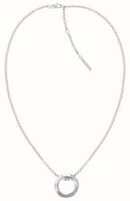 Calvin Klein Women's Necklace | Stainless Steel | Twisted Ring Pendant 35000306