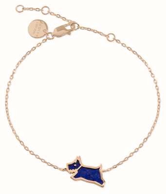 Radley Jewellery Leaping Dog Bracelet | Rose Gold Tone | Blue Resin RYJ3216