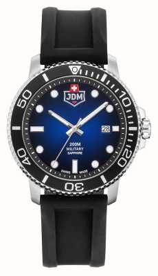 JDM Military Tango (44mm) Blue Dial / Black Silicone JDM-WG008-01