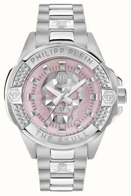 Philipp Plein THE $KULL-41MM HIGH-ICONIC / Pink Dial Stainless steel PWNAA1423
