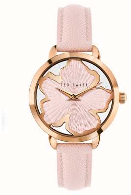 Ted Baker Ladies Ammy Floral Black Leather Watch BKPAMF101