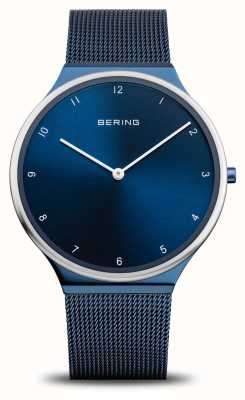 Bering Ultra Slim Blue Dial / Blue Stainless Steel Mesh Bracelet 18440-397