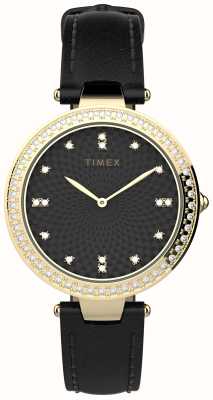 Timex Women's Legacy Black Dial / Black Leather Strap TW2V45100