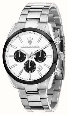 Maserati Men's Attrazione (43mm) White Dial / Stainless Steel Bracelet R8853151004