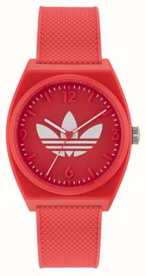 Adidas PROJECT TWO Red Dial Red Resin Strap AOST23051