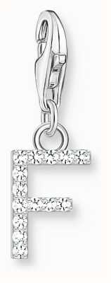 Thomas Sabo Charm Pendant Letter F With White Stones Sterling Silver 1946-051-14