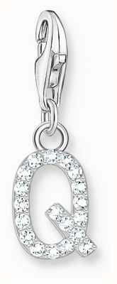 Thomas Sabo Charm Pendant Letter Q With White Stones Sterling Silver 1954-051-14