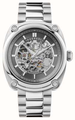 Ingersoll The Michigan Automatic (45mm) Grey Skeleton Dial / Stainless Steel Bracelet I13304