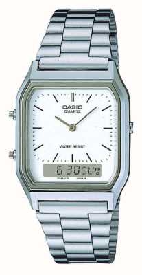 Casio Vintage Dual-Display (29.8mm) White Dial / Stainless Steel AQ-230A-7DMQYES