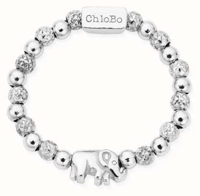 ChloBo Mini Lucky Elephant Ring Size Large Sterling Silver SR34038