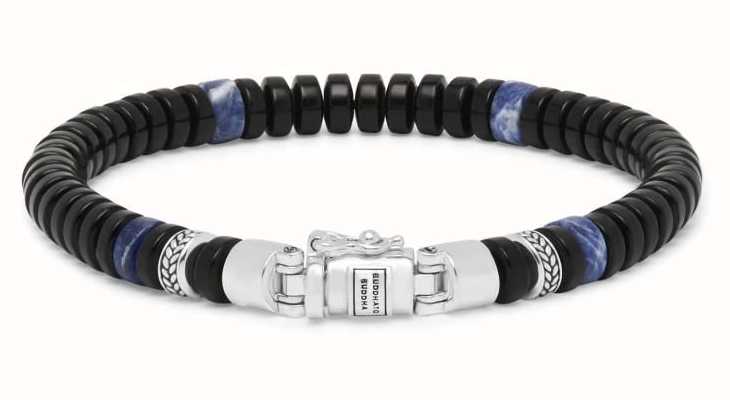 Buddha To Buddha Spirit Bead Mini Onyx Sodalite Bracelet Sterling Silver 201OS Size E 001J012011505