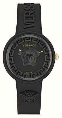 Versace Medusa (39mm) Black Dial / Black Silicone Strap VE6G00223