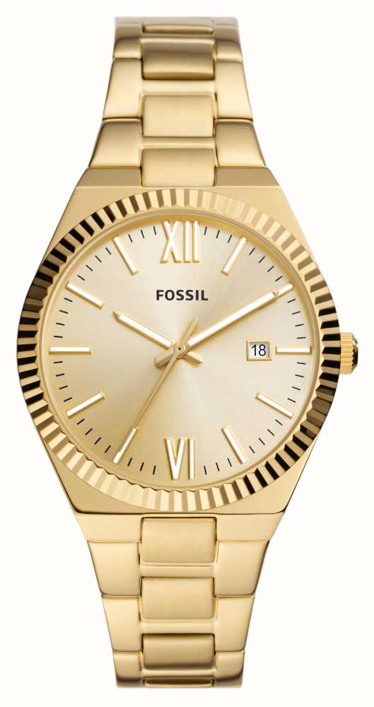 Fossil Scarlette (38mm) Gold Dial / Gold-Tone Stainless Steel