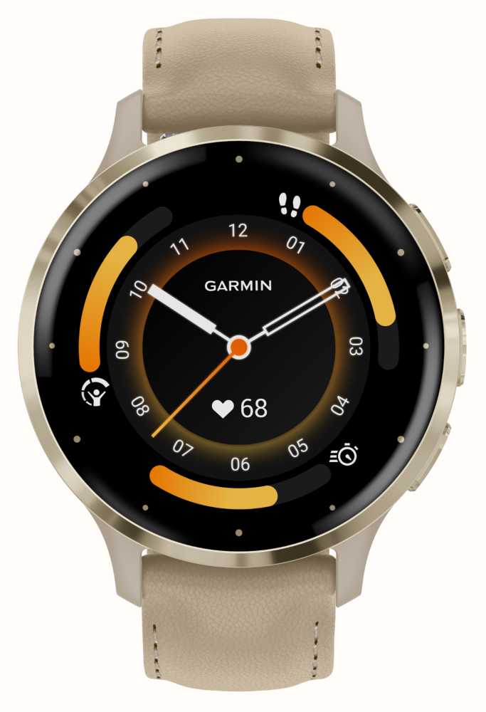Garmin Venu 2 Plus GPS Smartwatch - 43mm, Cream/Gold Bezel, Ivory Case,  Silicone Band - The Bike Lab