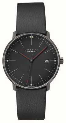 Junghans Max Bill Automatic Bauhaus (38mm) Black Dial / Black Leather Strap 27/4308.02 EX-DISPLAY