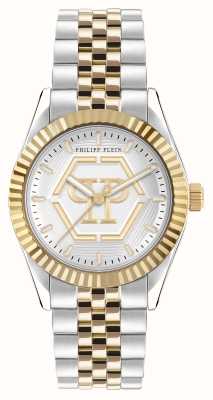 Philipp Plein $TREET COUTURE DATE SUPERLATIVE (38mm) Silver Dial / Two-Tone Stainless Steel Bracelet PW2BA0323