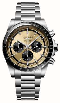 LONGINES Conquest Automatic Chronograph (42mm) Gold Dial / Stainless Steel Bracelet L38354326