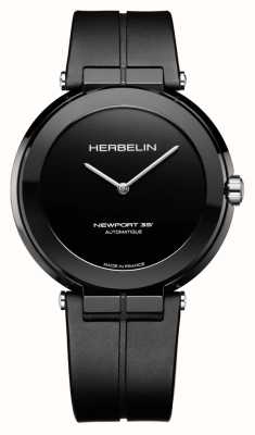 Herbelin Newport Ceramic 35th Anniversary Limited Edition (43mm) Black Dial / Black FKM Rubber 1335CRN04