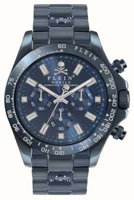 Philipp Plein $TREET COUTURE DATE NOBILE (43mm) Blue Chronograph Dial / Blue Stainless Steel Bracelet PWCAA0521