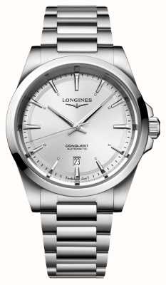 LONGINES Conquest Automatic (41mm) Sunray Silver Dial / Stainless Steel Bracelet L38304726