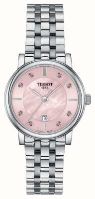 Tissot Carson Premium Lady (30mm) Pink Mother-of-Pearl Dial / Stainless Steel Bracelet T1222101115900