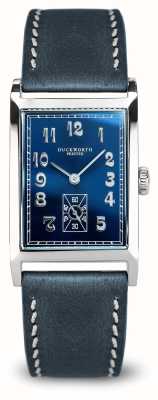 Duckworth Prestex Centenary (24mm) Blue Rectangular Dial / Blue Leather Strap D803-03-D