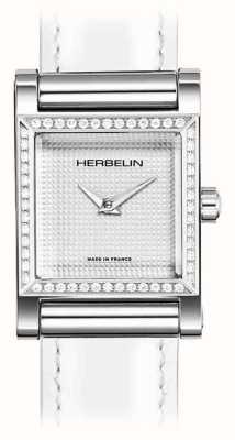 Herbelin Antarès Watch Case - White Dial / Diamond-Set Stainless Steel Case - Case Only H17144AP52Y02