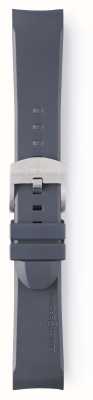 Elliot Brown Mid Grey Rubber Stainless Tongue Buckle 22mm Strap Only STR-R10