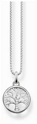 Thomas Sabo Tree of Love Pendant Necklace Sterling Silver Crystal Set 42cm KE2092-051-14