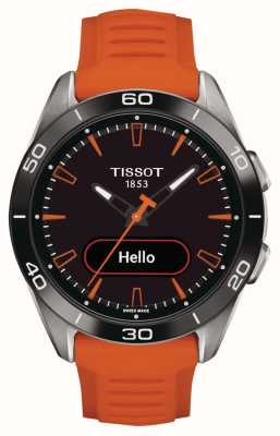 Tissot T-Touch Connect Sport (43.75mm) Black Hybrid Dial / Orange Silicone Strap T1534204705102