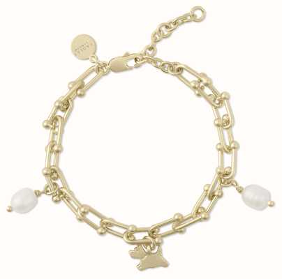 Radley Jewellery Princess Street 18ct Gold Plated Horseshoe Link Pearl Charm Bracelet RYJ3384S