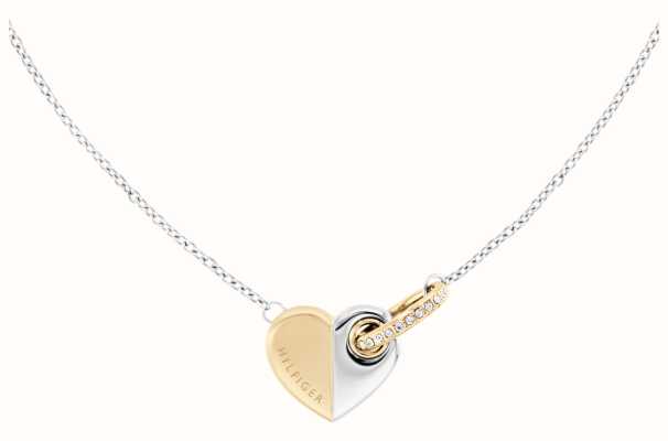 Tommy Hilfiger Women's Love Two-Tone Stainless Steel Heart Pendant Necklace 2780878