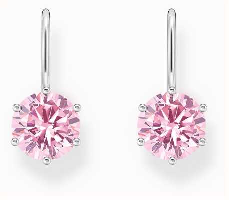 Thomas Sabo Pink Zirconia Sterling Silver Drop Earrings H2287-051-9