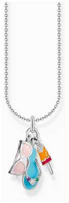 Thomas Sabo Holiday Triple Pendant Sterling Silver Necklace 45cm KE2228-340-7-L45V