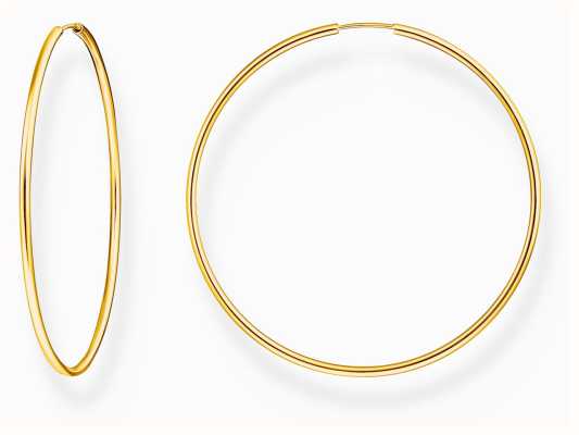 Thomas Sabo Big Gold-Plated Sterling Silver Hoop Earrings 60mm CR729-413-39