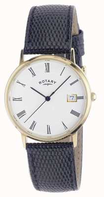 Rotary Men's 9ct Gold Case Strap Watch GS11476/01